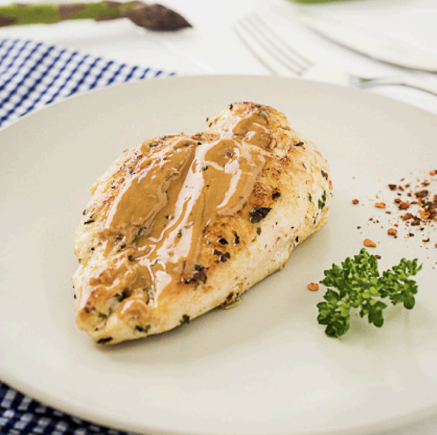 Grilled peanut butter chicken breast